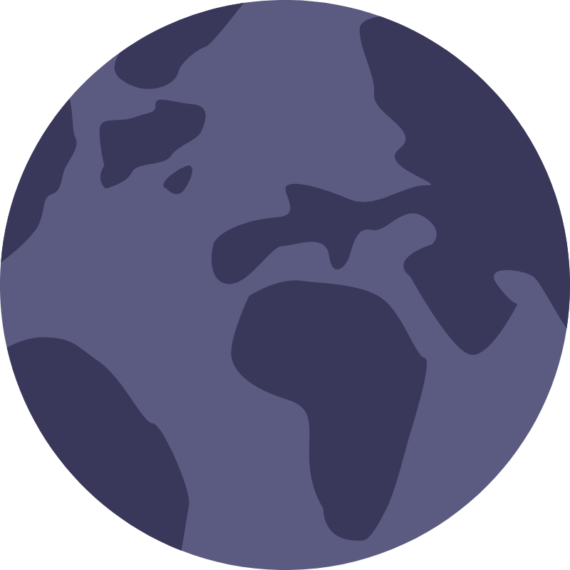 illustration of earth in Groomer.io dark blue-purple
