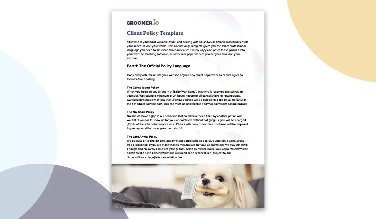 Client Policy Template Groomer_2026_LP Feature Image Client Policy Template Pack